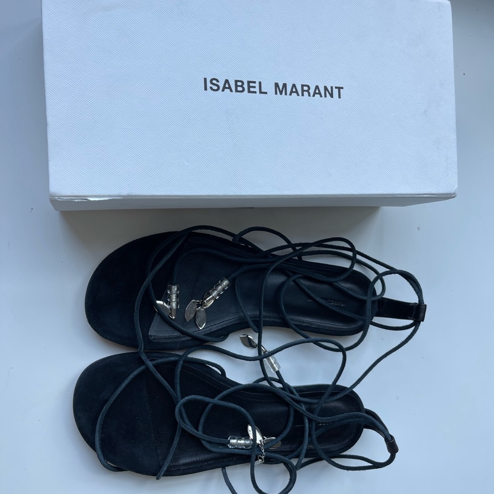 Isabel Marant black sandals Size 39 NEW - Picture 5 of 8
